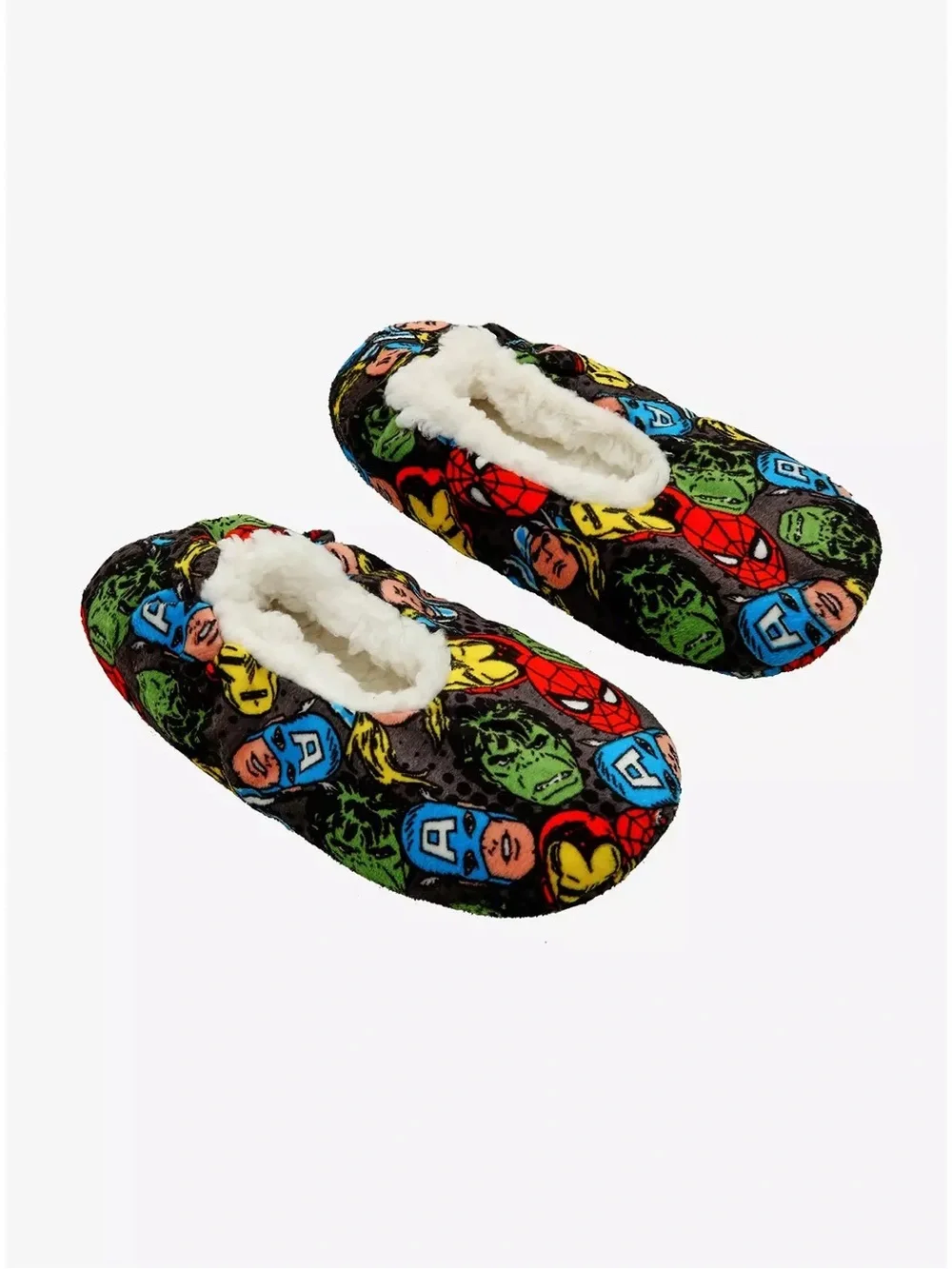 Marvel Avengers Allover Print Sherpa Cozy Slippers Socks